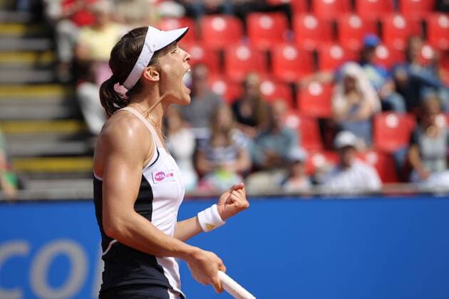 Andrea Petkovic, GER, playing semi-final during Nürnberger Versicherungscup 2013 in Nürnberg; 14 06 2013 -