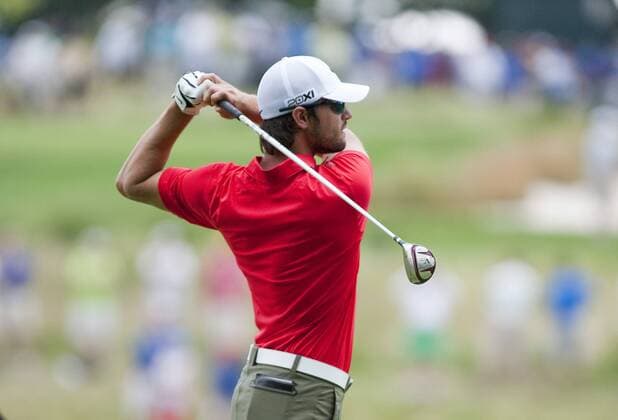 June 15, 2013 - New York, U.S. - June 15 2013: Kyle Stanley, of USA, swings on the 2nd far way during the third round at the 113th U.S. Open National Championship at the Merion Golf Club in Ardmore, Pa. Golf 2013: US Open JUN 15 - ZUMAcw2