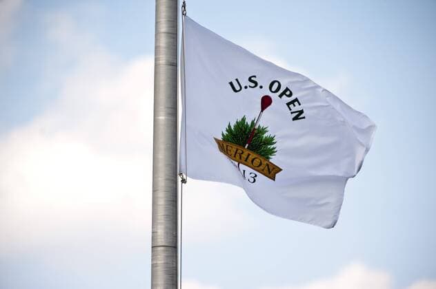 June 15, 2013 - New York, U.S. - June 15 2013: A general view of a flag pole during the third round at the 113th U.S. Open National Championship at the Merion Golf Club in Ardmore, Pa. Golf 2013: US Open JUN 15 - ZUMAcw2
