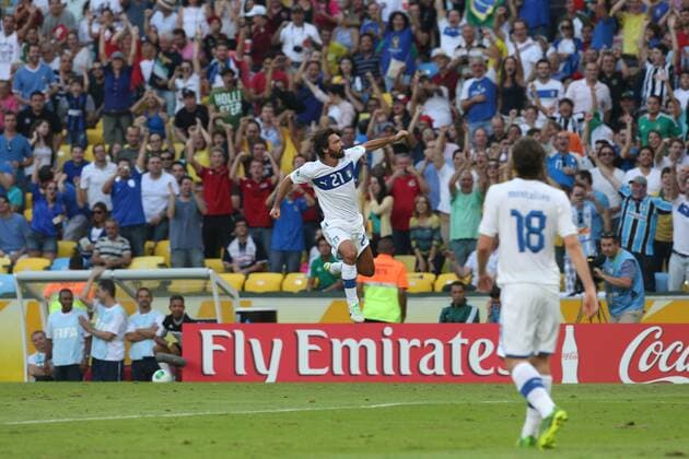 Gol Andrea PIRLO ( 21), (ITA), - Mexiko vs Italien, Confed Cup 2013, Estadio Mario Filho, Maracana. RIO DE JANEIRO RJ - Data:16 06 2013 x(65)xRuixPortoxFilhox xFotoarenax  (17126)