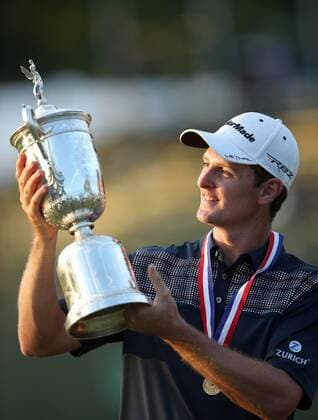 June 16, 2013 - Ardmore, PA, USA - Justin Rose wins the USA Open golf tournament at Merion Golf Club s East Course in Ardmore, Pennsylvania, on Sunday, June 16, 2013. U.S. Open - ZUMAm67