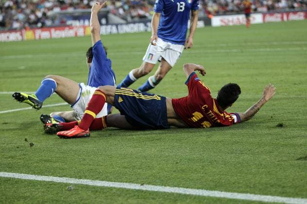 Final match of the U-21 European Cup played between Italy and Spain. In this picture, Cristian Tello. xCARLOSxBARAJASx 