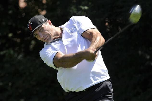 Wladimir KLITSCHKO (Boxchampion),Aktion,Einzelbild,angeschnittenes Einzelmotiv,Halbfigur,halbe Figur,Pro Am Turnier am 19.06.2013, GOLF,BMW International Open 2013 in München Eichenried.