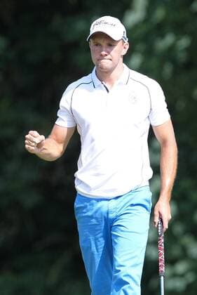 Maximilian KIEFER (GER) beim Putten, Freude, Birdie EP_CKT