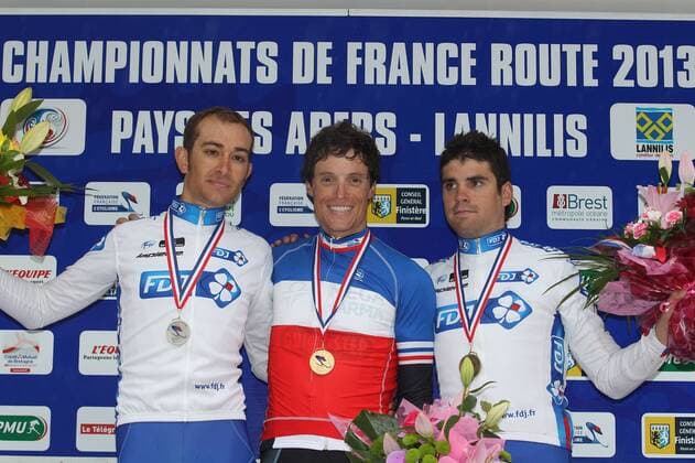 Johan le Bon - Sylvain Chavanel - Jeremy Roy RADSPORT, Französische Straßen-Radmeisterschaften in Lannilis - 20 06 2013 PatrickPichon Panoramic 