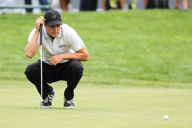 Martin KAYMER (GER) beim lesen der Puttlinie auf dem Green quer, querformat, horizontal, aktion, landscape, EP_ckt