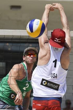 Stefan Windscheif Germany, Jake Gibb Usa Roma 21 6 2013 Foro Italico FIVB Beach Volleyball World Tour Men s smart Grand Slam Rome 2013 Foto Andrea Staccioli Insidefoto andreaxstaccioli