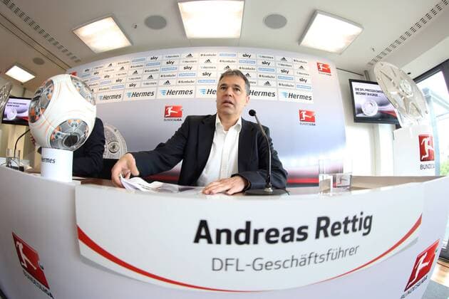 ANDREAS RETTIG DFL GESCHAEFTSFÜHRER PRESSEKONFERENZ VORSTELLUNG DES BUNDESLIGA SPIELPLANS DER SAISON 2013 14 DFL FRANKFURT