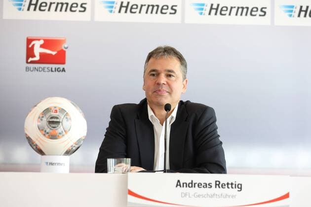 ANDREAS RETTIG DFL GESCHAEFTSFÜHRER PRESSEKONFERENZ VORSTELLUNG DES BUNDESLIGA SPIELPLANS DER SAISON 2013 14 DFL FRANKFURT