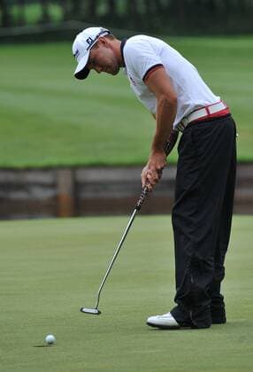 Maximilian KIEFFER (GER) beim putten. Deutschland, Eichenried: Golf, European Tour: 25. BMW International Open 3. Tag am 22.06.2013, Golfclub Muenchen Eichenried.