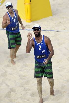Bruno Oscar Schmidt Pedro Solberg Salgado Brazil Roma 22 6 2013 FIVB Beach Volleyball World Tour Smart Grand Slam Rome 2013 andreaxstaccioli