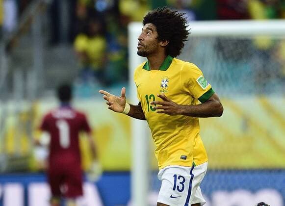 June 22, 2013 - Salvador, Bahia, Brazil - The Brazil defender DANTE, celebrating his score during the match Between Brazil vs Italy at Arena Fonte Nova Stadium. Soccer 2013- Confederations Cup Brazil 2013 - Brazil vs Italy.  - ZUMAm11