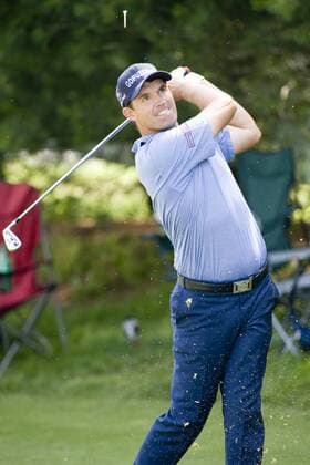 June 22, 2013 - Cromwell, Connecticut, USA - Jun 22, 2013 - Cromwell, Connecticut, U.S. - Padraig Harrington watches his tee shot on the 8th hole during the third round of the PGA Golf Herren Travelers Championship held at TPC River Highland in Cromwell Connecticut. Harrington finished the day shooting a 72 and a five way tie for 14th place. Eric Canha CSM PGA Golf Herren 2013: Travelers Championship JUN 22 - ZUMAc04