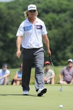 June 22, 2013 - Cromwell, Connecticut, USA - Jun 22, 2013 - Cromwell, Connecticut, U.S. - Charley Hoffman walks up to his ball to putt on the 2nd green during the third round of the PGA Golf Herren Travelers Championship held at TPC River Highland in Cromwell Connecticut. Hoffman finished the round 4- under par 66 to go into the final round in a three way tie for 1st place 10- under par for the tournament. Eric Canha CSM PGA Golf Herren 2013: Travelers Championship JUN 22 - ZUMAc04