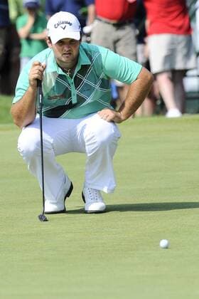 June 22, 2013 - Cromwell, Connecticut, USA - Jun 22, 2013 - Cromwell, Connecticut, U.S. - Patrick Reed reads his putt on the 9th green during the third round of the PGA Golf Herren Travelers Championship held at TPC River Highland in Cromwell Connecticut. Reed parred the hole and finished the day tied for 19th place with a score of 73. Eric Canha CSM PGA Golf Herren 2013: Travelers Championship JUN 22 - ZUMAc04