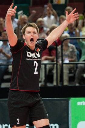 Volleyball, FIVB World League, Deutschland vs. Kuba 22.06.13, Arena Bremen, Bremen Jubel Markus Steuerwald ( 2 GER)