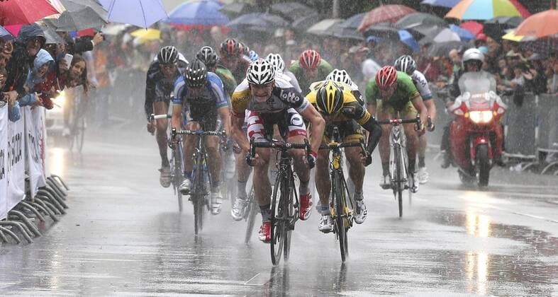 RADSPORT - DM EINER STRASSENFAHREN ELITE - 22.06.2013, SIEGER ANDRE GREIPEL (GER LOTTO BELISOL) VOR GERALD CIOLEK (MTN), -