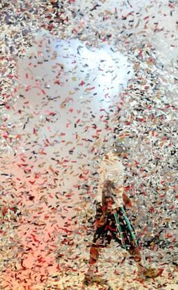 June 24, 2013 - Miami, FL - Florida, USA - United States - LeBron James celebrates during the 2013 Miami Heat Championship Celebration at the American Airlines Arena. American Airlines Arena, Miami Florida. 6 24 13.Taimy Alvarez , Sun Sentinel. News - June 24, 2013 - ZUMAss5