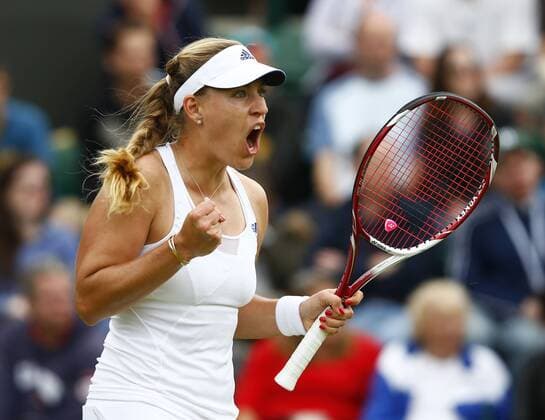 Wimbledon Championships 2013, AELTC,London, ITF Grand Slam Tennis Tournament, Angelique Kerber (GER) macht die Faust und jubelt,Jubel,Emotion, Einzelbild,Halbkoerper,Querformat,