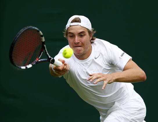 Wimbledon Championships 2013, AELTC,London, ITF Grand Slam Tennis Tournament,Jan-Lennard Struff(GER),Aktion,Einzelbild,Halbkoerper,Querformat,