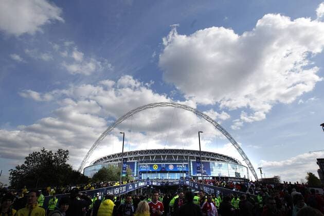 Overview of the Wembley stadium before the final of the Champions league, Wembley Stadium in London on May 25., 2013.