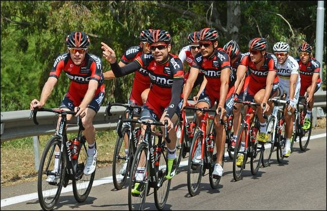 Philippe Gilbert - Marcus Burghardt - Amael Moinard - Tejay Van Garderen - Cadel Evans - BMC Racing Team CYCLISME : Equipe BMC - Tour De France - 27 06 2013 Photonews Panoramic 