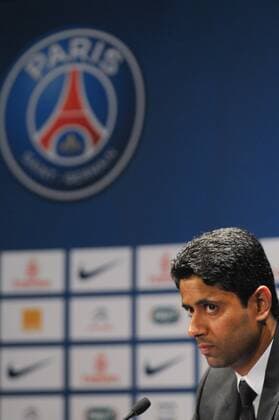 Nasser Al Khelaifi - president du PSG FOOTBALL : presentation de Laurent Blanc - new coach of du PSG - 27 06 2013 JBAutissier Panoramic 