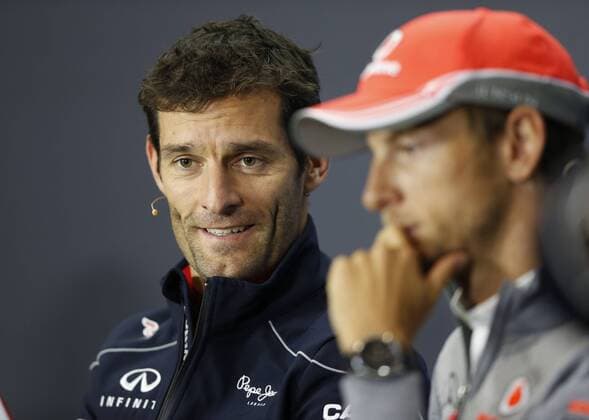 Motorsports: FIA Formula One World Championship 2013, Grand Prix of Great Britain, 2 Mark Webber (AUS, Infiniti Red Bull Racing), 5 Jenson Button (GBR, Vodafone McLaren Mercedes), xHOCHxZWEIx