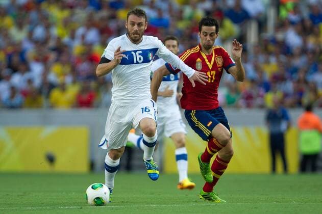FORTALEZA, CE - 27 06 2013: Daniele de Rossi , Alvaro Aberloa - ESP vs. ITA (x(725)xMarceloxMachadoxdexMelox x  (17359)