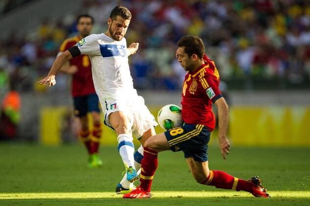 FORTALEZA, CE - 27 06 2013: Antonio Candevra , Jordi Alba - ESP vs. ITA (x(725)xMarceloxMachadoxdexMelox x  (17359)