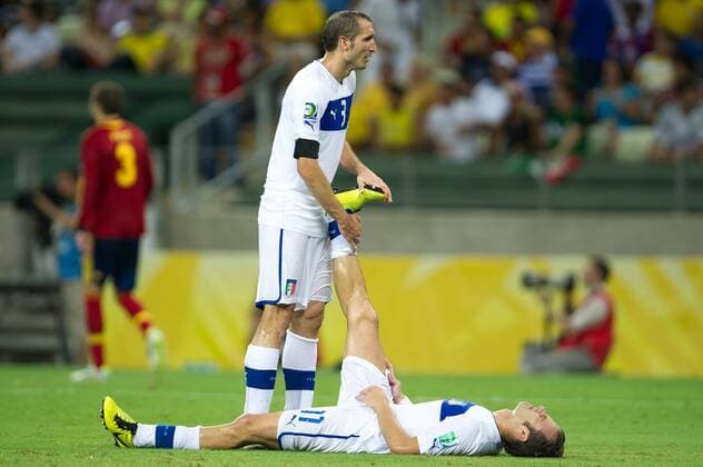 FORTALEZA, CE - 27 06 2013: Spanien vs Italien: - Giorgio Chiellini, Alberto Gilardino - Confed Cup 2013, Arena Castelao. ( x(725)xMarceloxMachadoxdexMelox x  (17359)
