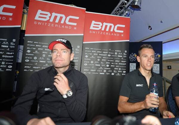 2013, conferenze stampa 2 vigilia Tour de France 2013, Bmc 2013, Evans Cadel, Gilbert Philippe, Porto Vecchio nave Mega Smeralda 