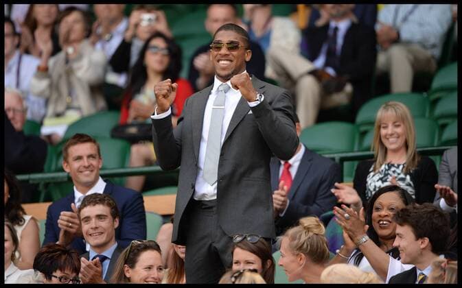 Great Britain s Olympians Anthony Joshua in the royal box at The Wimbledon Tennis Championships The All England Lawn Tennis Club, Wimbledon, United Kingdom Saturday, 29th June 2013 AndrewxParsonsx xi-Images  IIM-0161-0016