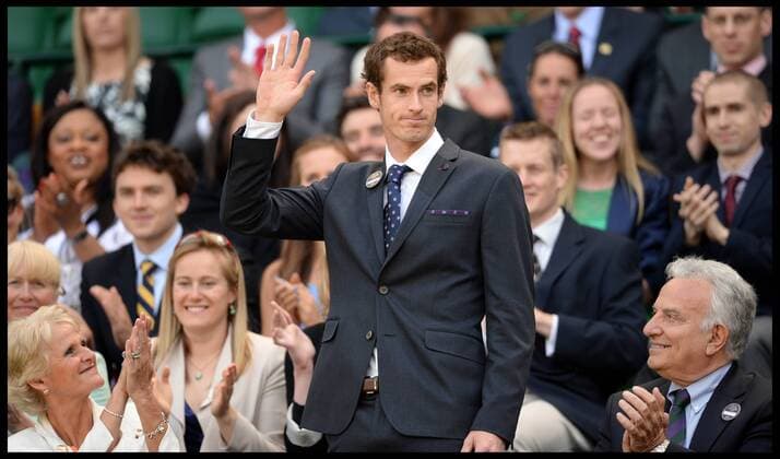 Great Britain s Olympians Andy Murray in the royal box at The Wimbledon Tennis Championships The All England Lawn Tennis Club, Wimbledon, United Kingdom Saturday, 29th June 2013 AndrewxParsonsx xi-Images  IIM-0161-0018