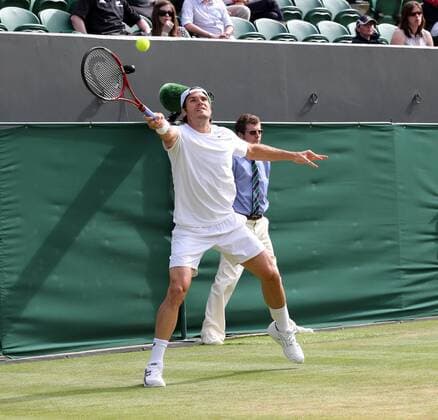 29.06.2013. Wimbledon, London, England. Day Six of the The Wimbledon Tennis Championships 2013 held at The All England Lawn Tennis and Croquet Club, London, England, UK. Tommy Haas ( GER) xKieranxGalvinx  ActionPlus11424455