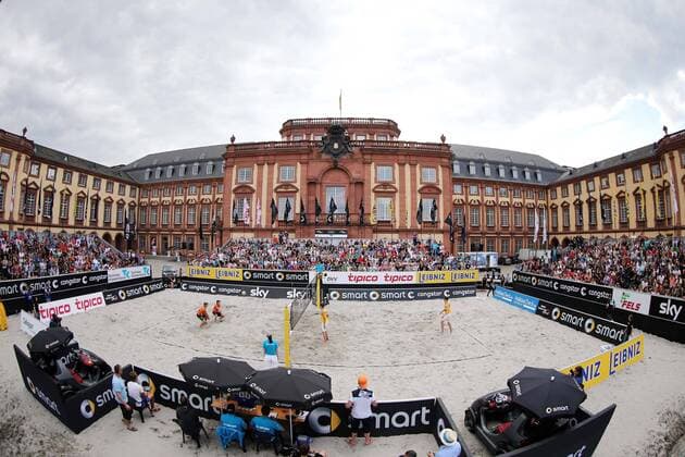 Beachvolleyball: smart beach tour Mannheim 2013, Supercup - super cup, Finale - Stefan Koehler und Manuel Lohmann (2.Platz) gegen Paul Becker und Jonas Schroeder (1.Platz), xHOCHxZWEIx xMaltexChristiansx