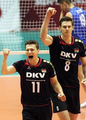 30.06.2013 Belgrade(Serbia) Serbia-Germany FIVB Men s Volleyball World League Lukas Kampa(L) with Marcus Böhme (r) Germany : 