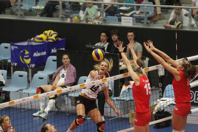 Margareta KOZUCH (DEU) Deutschland - Serbien, Frauen Volleyball European League, Hamburg CU Arena 30.06.13 Sportlerin Deutschland Volleyballspielerin Hamburg DVV EP_alf