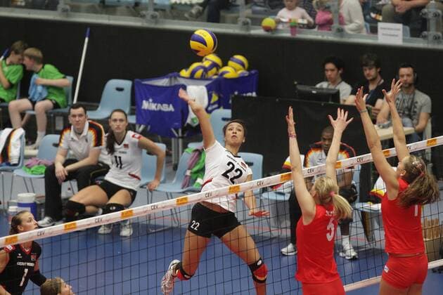 Lisa IZQUIERDO (DEU) Deutschland - Serbien, Frauen Volleyball European League, Hamburg CU Arena 30.06.13 Sportlerin Deutschland Volleyballspielerin Hamburg DVV EP_alf