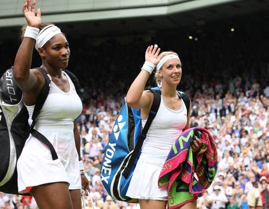 01.07.2013. Wimbledon, London, England. Day Seven of the The Wimbledon Tennis Championships 2013 held at The All England Lawn Tennis and Croquet Club, London, England, UK. Sabine Lisicki ( GER ) against Serena Williams ( USA ) Lisicki, the 23rd seed, won the fourth-round encounter 6-2 1-6 6-4 on Centre Court. xKieranxGalvinx  ActionPlus11425543