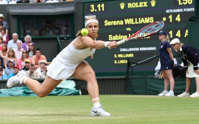 01.07.2013. Wimbledon, London, England. Day Seven of the The Wimbledon Tennis Championships 2013 held at The All England Lawn Tennis and Croquet Club, London, England, UK. Sabine Lisicki ( GER ) Lisicki, the 23rd seed, won the fourth-round encounter 6-2 1-6 6-4 on Centre Court. xKieranxGalvinx  ActionPlus11425549