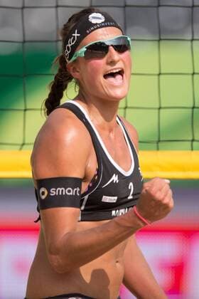 FIVB Beach Volleyball Weltmeisterschaft, Main Draw Vorrunde 02.07.13, Lake Szelag, Jubel Ilka Semmler ( 2 GER)