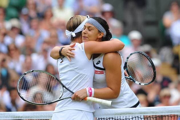 Marion Bartoli (Fra) vs Kirsten Flipkens (Bel) TENNIS : Wimbledon 2013 - 04 07 2013 TennisMagazine Panoramic 