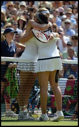 France s Marion Bartoli (Right) wins her first Grand Slam title with a dominant 6-1 6-4 victory over Sabine Lisicki in the Women s Final at the Wimbledon Tennis Championships The All England Lawn Tennis Club, Wimbledon, United Kingdom Saturday, 6th July 2013 Picture by Andrew Parsons i-Images AndrewxParsonsx xi-Images  IIM-0190-0024