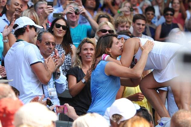 Marion Bartoli (Fra) et Amelie Mauresmo TENNIS : Wimbledon 2013 - 06 07 2013 TennisMagazine Panoramic 