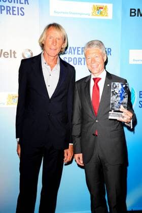 Carlo Thränhardt und Thomas Wessinghage bei der Verleihung Bayerischer Sportpreis 2013 am 06.07.2013 in München Bayerischer Sportpreis 2013, München 