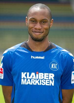 Reinhold Yabo (KSC) . Fototermin Karlsruher SC 2013-2014 . Karlsruhe, GER,05.07.2013 ,2. Liga 2013 2014.