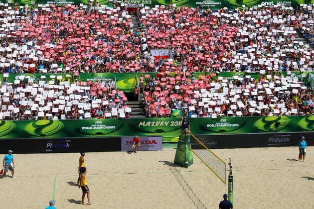 July 7, 2013 - 07.07.2013, Stare Jablonki, Beachvolleyball World Championships, Fans, xTomaszxJastrzebowskixFotoxOlimpikx Kibice - ZUMAc04