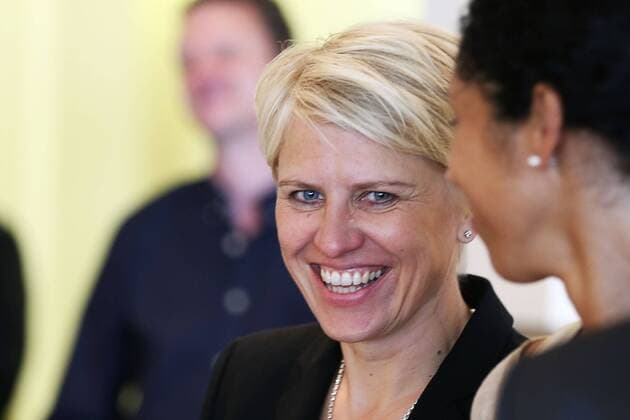 FRANKFURT AM MAIN, GERMANY - JULY 07: Manager Doris Fitschen attends the Germany women s national team departure to Sweden at Frankfurt Airport on July 7, 2013 in Frankfurt am Main, Germany. Local Caption Doris Fitschen