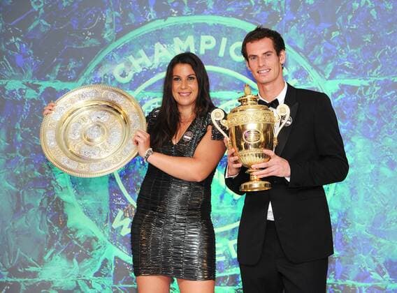 2013 Wimbledon Tennis Championships London England 24.6- 7.7.2013 The Championsdinner Intercontinental Hotel London Marion Bartoli Frankreich und Männerchampion Andy Murray England